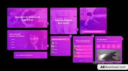 Modern Quiz Elements template preview