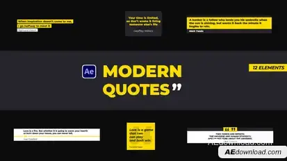 Modern Quotes Titles template preview