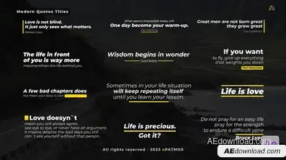 Modern Quotes Titles v2.0 | After Effects Titles template preview