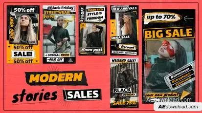 Modern Sales Stories Openers template preview