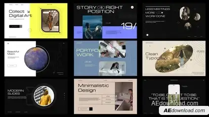 Modern Slides - AE Video Displays template preview