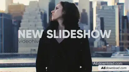 Modern Slideshow - Glitch Intro Video Displays template preview