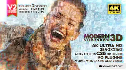 Modern Slideshow 3D Video Displays template preview
