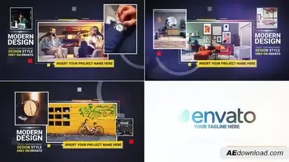 Modern Slideshow // Photo Gallery Openers template preview