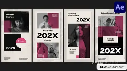 Modern Stories for After Effects Openers template preview