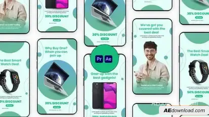 Videohive Modern Tech Gadget Sale Instagram Story Elements template preview