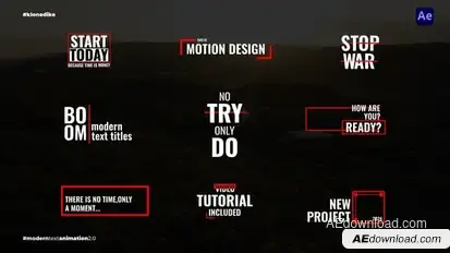 Modern Text Animation 2.0 Titles template preview