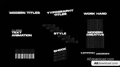 Modern Text Animation | AE Titles template preview