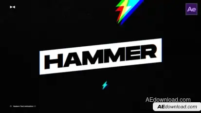 Modern Text Animation  AE Titles template preview