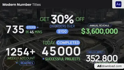 Modern Text Title Number Titles template preview