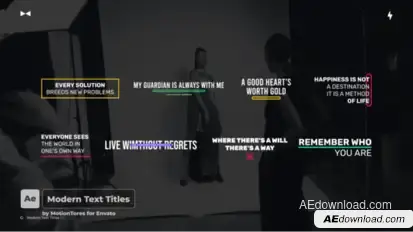 Modern Text Titles 2.0 | AE Titles template preview