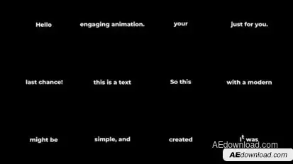 Modern Text Titles 3.0 | AE Titles template preview