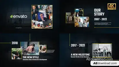 Modern Timeline Story Video Displays template preview