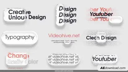 Modern Title Glass Titles template preview