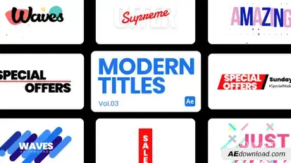 Modern Titles 03 for After Effects Titles template preview