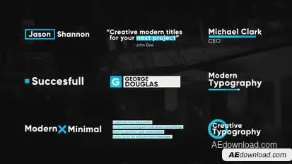 Modern Titles & Lower Thirds Titles template preview