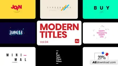 Modern Titles 04 for After Effects Titles template preview