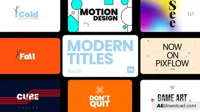 Modern Titles 05 for After Effects Titles template preview