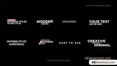 Videohive Modern Titles 2.0 | After Effects 51072183 Titles template preview