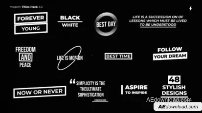 Modern Titles 3.0 - AE Titles template preview