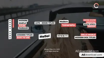 Modern Titles 3.0 | AE Titles template preview