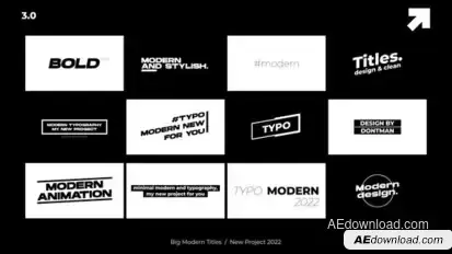 Modern Titles 3.0 | After Effects Titles template preview
