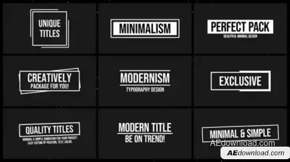 Modern Text Titles 3.0 | After Effects Titles template preview