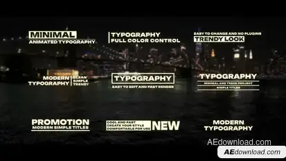 Modern Titles Titles template preview