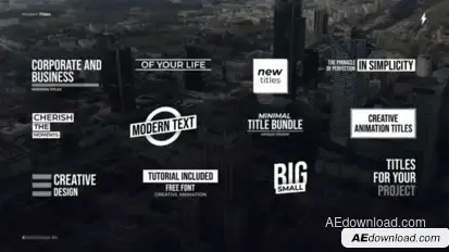 Modern Titles 5.0 - AE Titles template preview