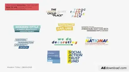 Modern Titles 5.0 | After Effects Titles template preview