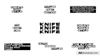 Modern Titles Titles template preview