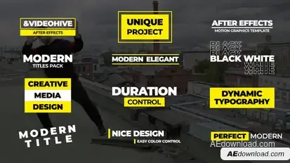 Modern Titles | AE Titles template preview