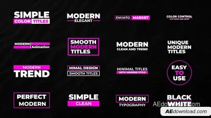 Modern Titles | AE Titles template preview