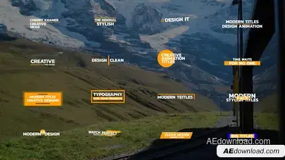 Modern Titles | AE Titles template preview