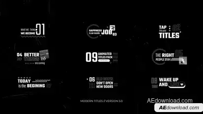 Modern Titles | AE Titles template preview