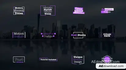 Modern Titles | AE Titles template preview