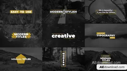 Modern Titles | AE Titles template preview