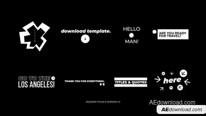 Modern Titles | AE Titles template preview