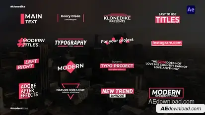 Modern Titles | AE Titles template preview