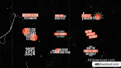 Modern Titles | AE Titles template preview