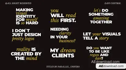 Modern Titles | AE Titles template preview
