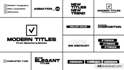 Modern Titles | After Effects Titles template preview