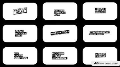 Modern Titles | After Effects Titles template preview