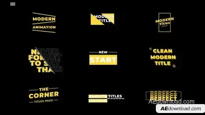 Modern Titles | After Effects Titles template preview