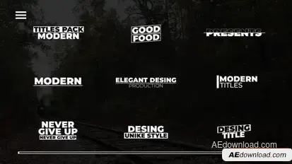 Videohive Modern Titles | After Effects 46488871 Titles template preview