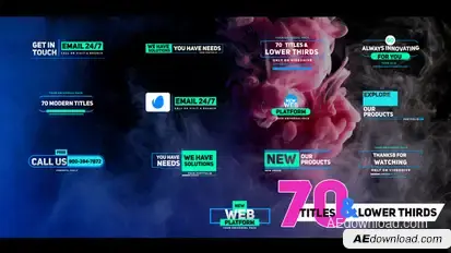 Modern Titles and Lower Thirds Pack Titles template preview