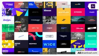 Modern Titles and Typography Titles template preview