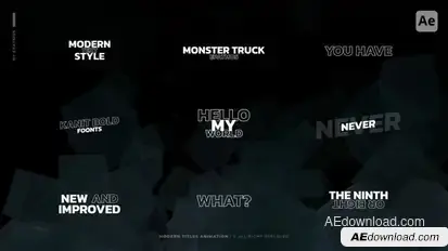 Modern Titles Animation | AE Titles template preview