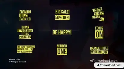 Modern Titles Auto-Resize | AE Titles template preview