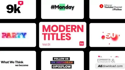 Modern Titles for After Effects Titles template preview